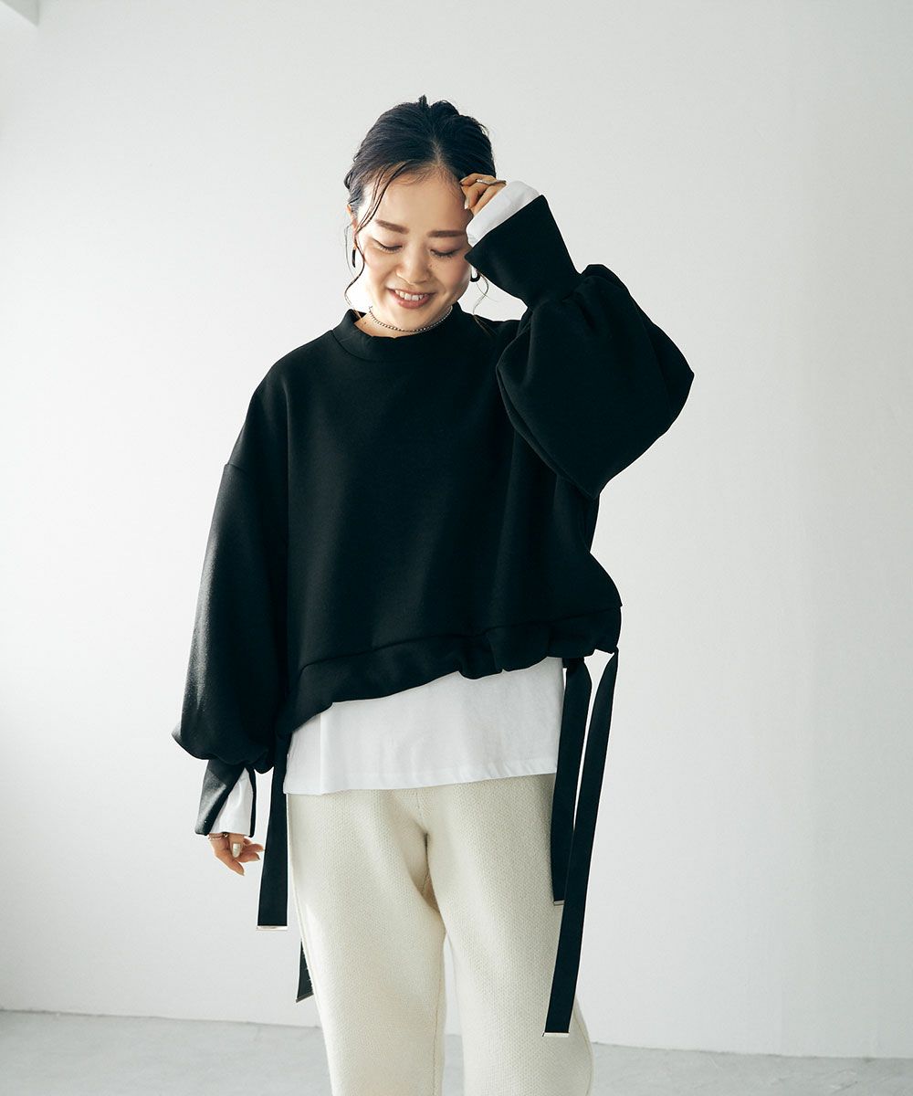 CHIEさんコラボ]HEM RIBBON TOPS[本店限定]|marjour(マージュール)公式