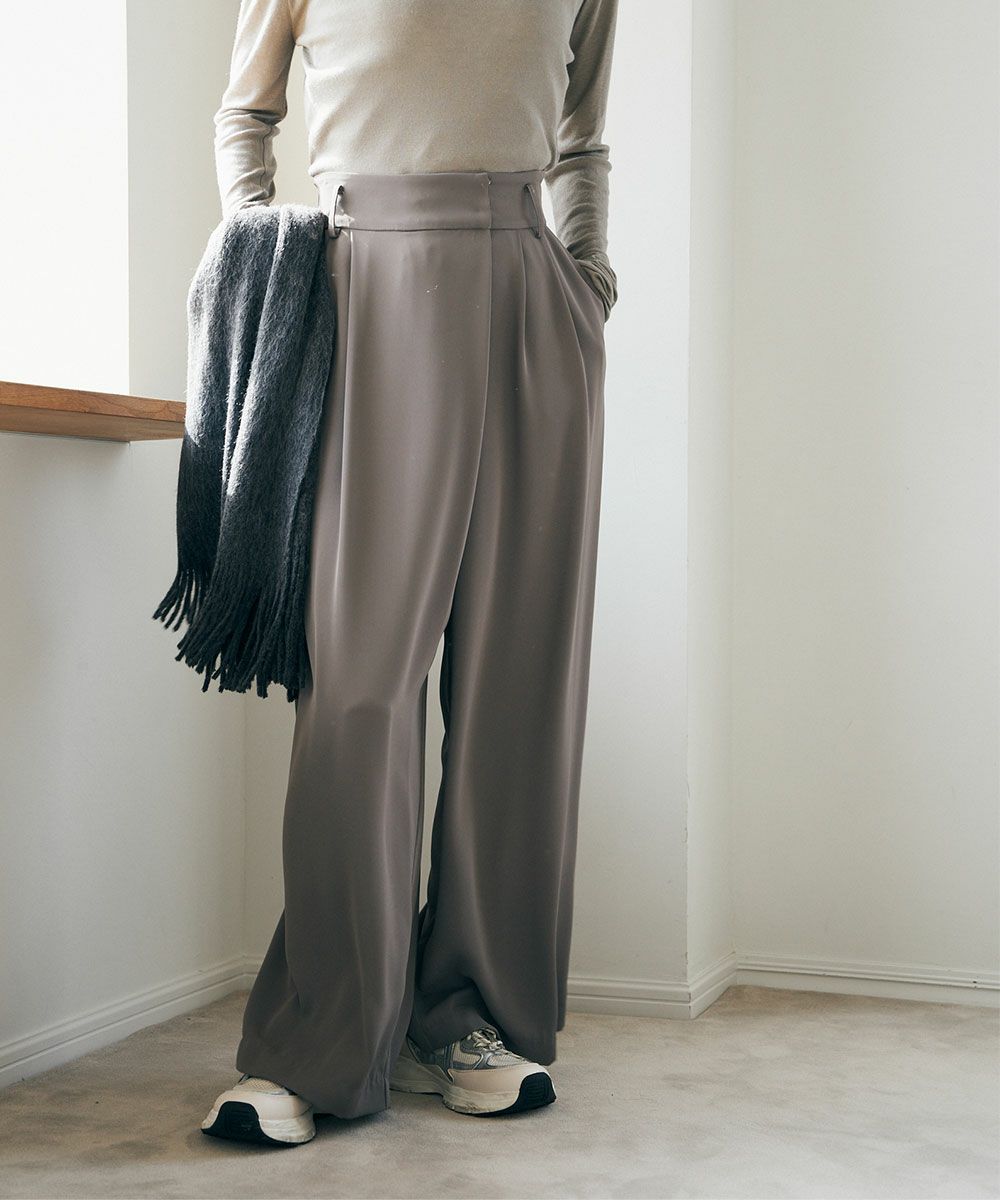 LINEN TWILL BOTH SIDES WRAP PANTSメンズ - dso-ilb.si