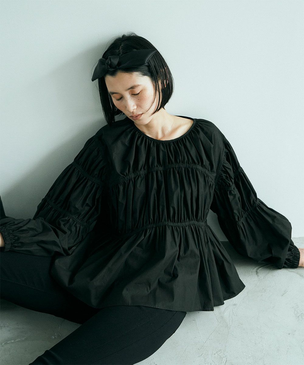 MONOTONE GATHER BLOUSE|marjour(マージュール)公式サイト ALL ITEM通販